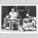 Santarcangelo 1958 - Paolo Carlini davanti la sua villa - 
      con la nonna Clotilde e la mamma Clora